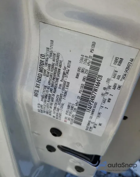 2007 Ford Focus Zx4 из США, поврежденный, VIN 1FAFP34N77W166428